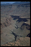 View from plane flying out of Grand Canyon
