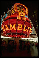 Binion's Horseshoe.  Downtown Las Vegas (Fremont Street).  The owner of Binion's, Ted Binion, was murdered on September 17, 1998 by Sandy Murphy, Binion's 27-year-old girlfriend and former topless dancer, and her lover, Rick Tabish