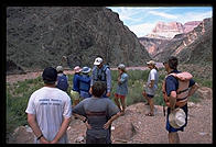 Scouting Crystal rapid. Grand Canyon National Park.