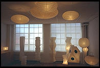 Lamps in the Isamu Noguchi Garden Museum, Long Island City, Queens, New York