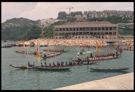 Dragon boat races in Stanley.  Hong Kong
