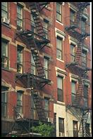 Fire escapes. Greenwich Village, Manhattan, New York