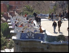 Digital photo titled parc-guell-benches-tight