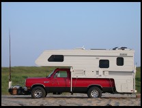 Digital photo titled truck-camper-red